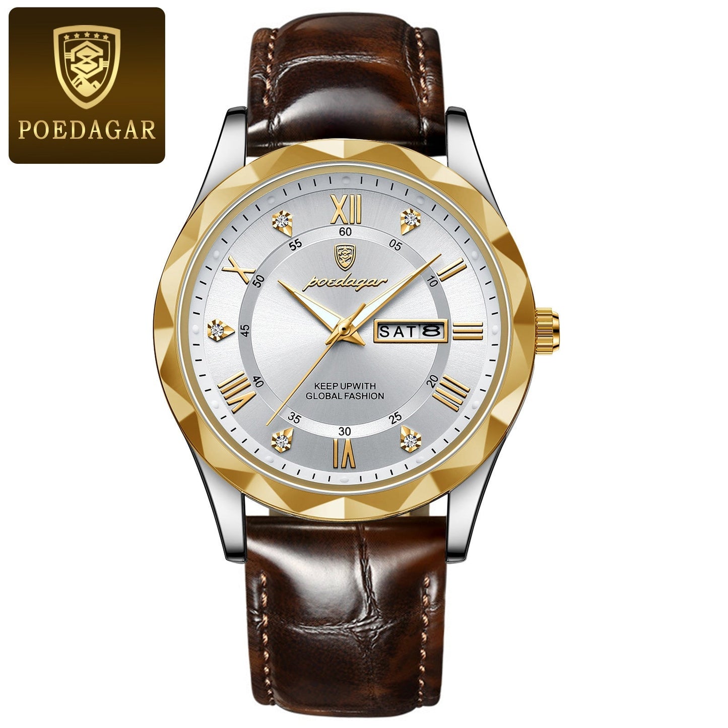 Men's Luxury Fashion Quartz Wrist Watch (Leather Belt)