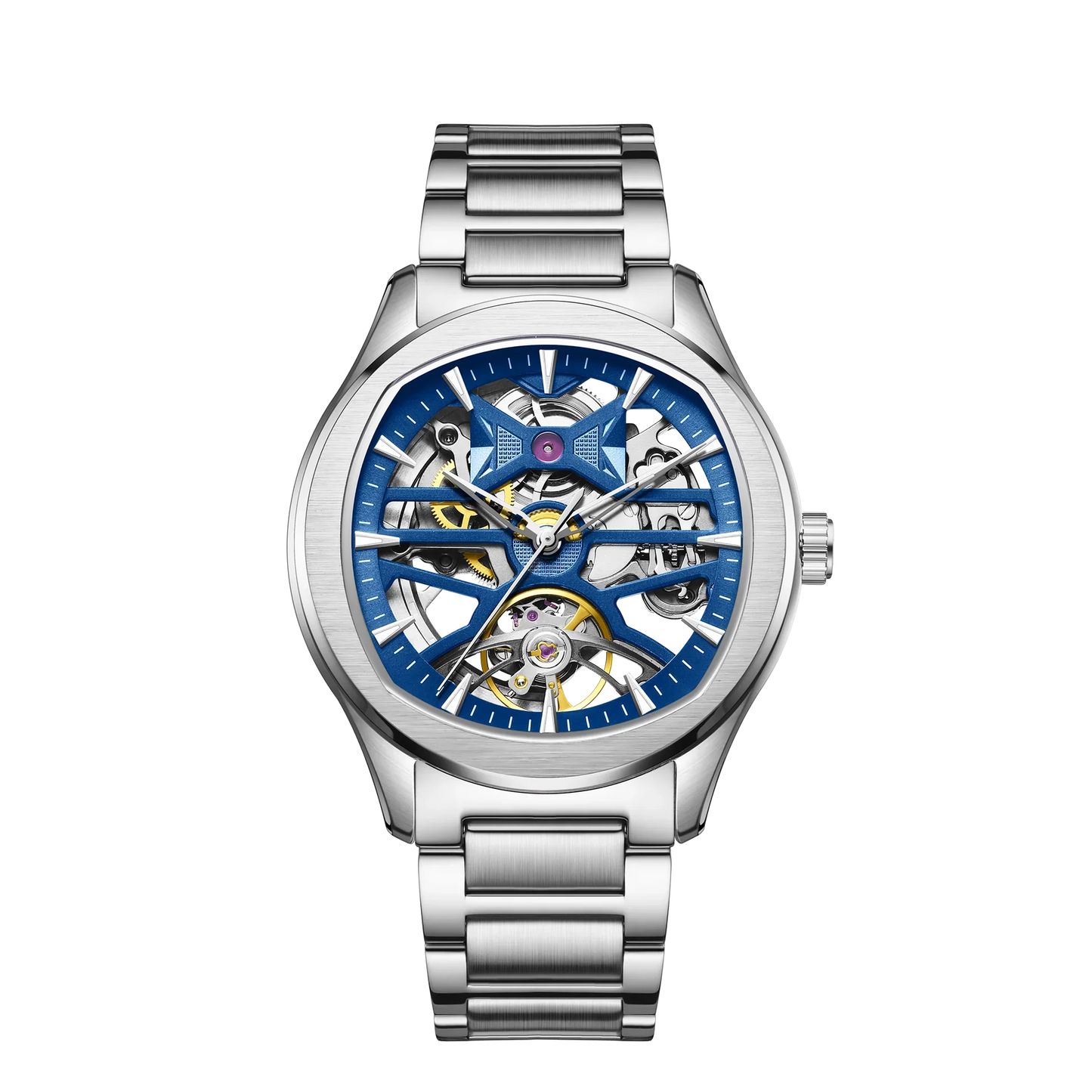 Automatic Skeleton Men’s Watch – Steel Case & Strap