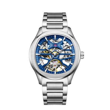 Automatic Skeleton Men’s Watch – Steel Case & Strap