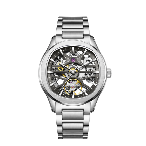 Automatic Skeleton Men’s Watch – Steel Case & Strap