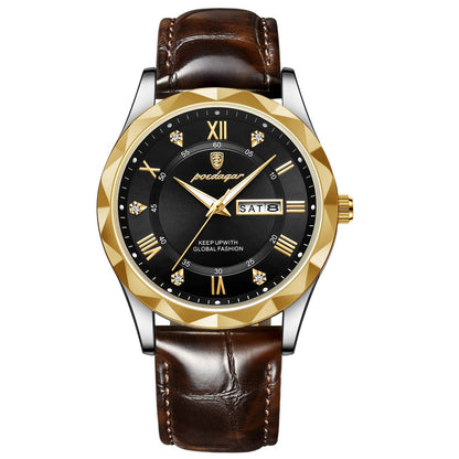Men's Luxury Fashion Quartz Wrist Watch (Leather Belt)