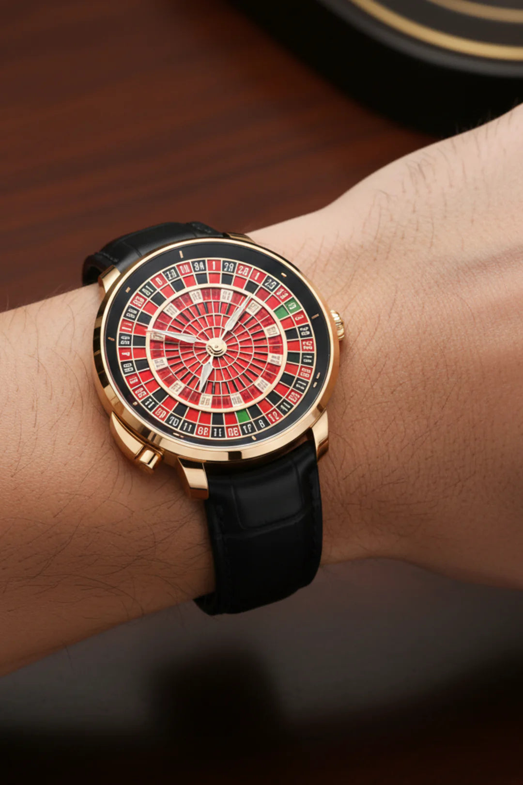Casino Series Rose Gold Poker Roulette Automatic Watch