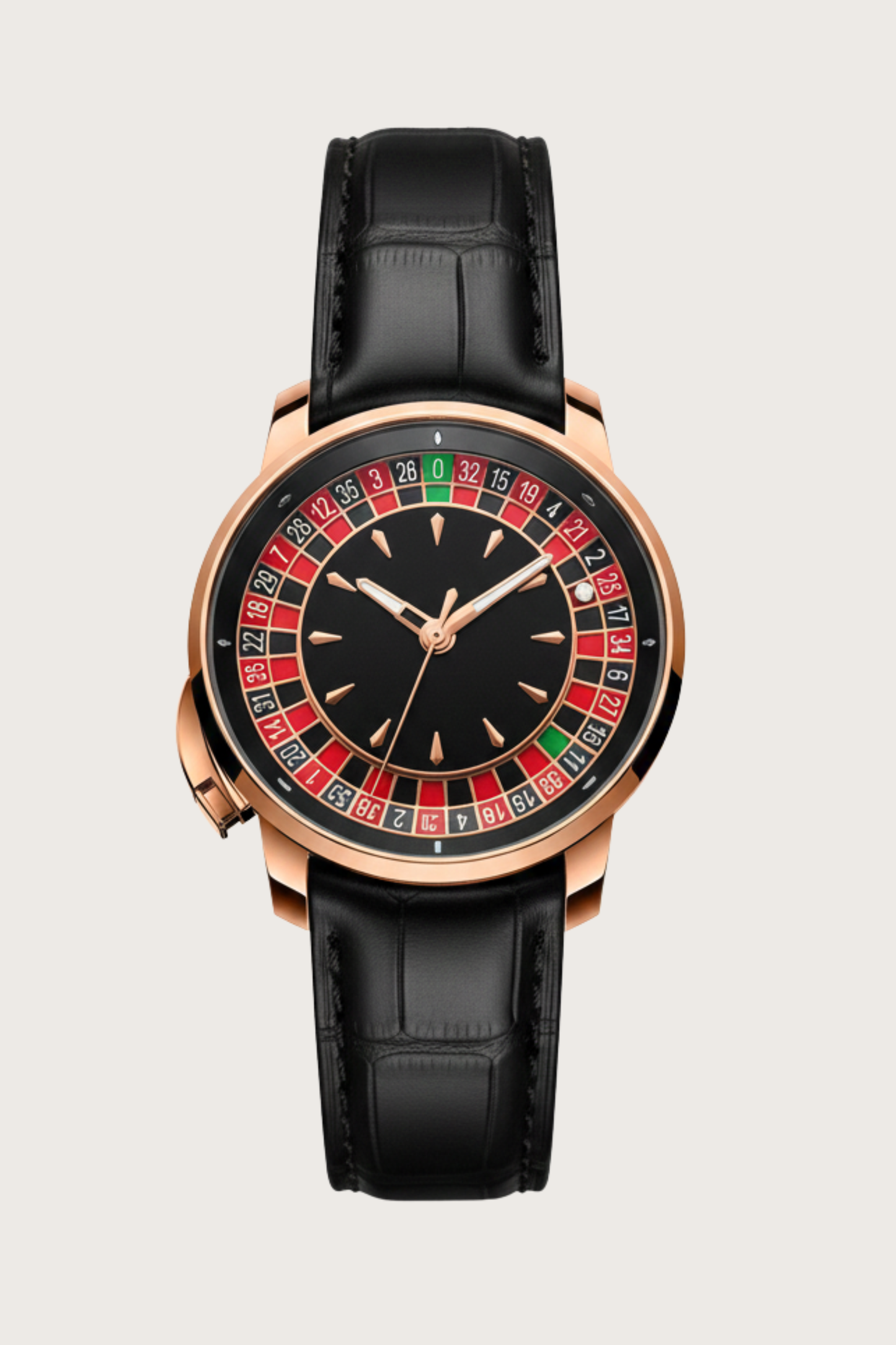 Casino Series Rose Gold Poker Roulette Automatic Watch