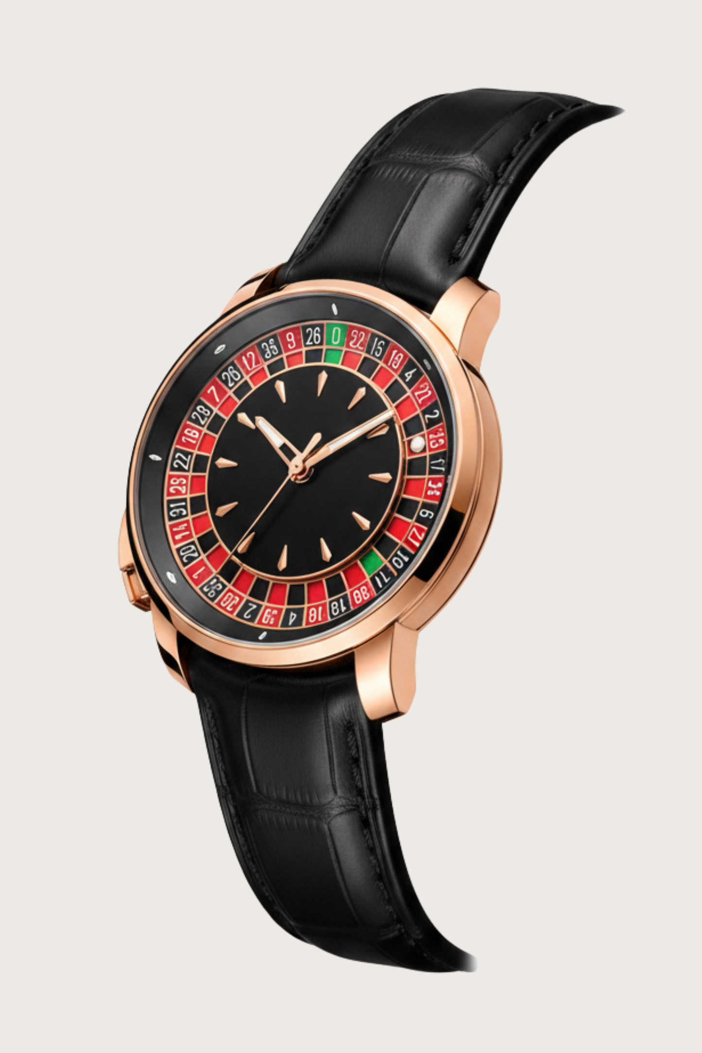 Casino Series Rose Gold Poker Roulette Automatic Watch