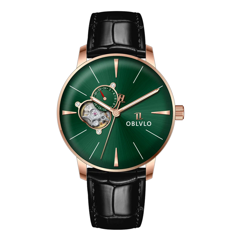 Automatic Victory Partial Skeleton Dial Dress Watch