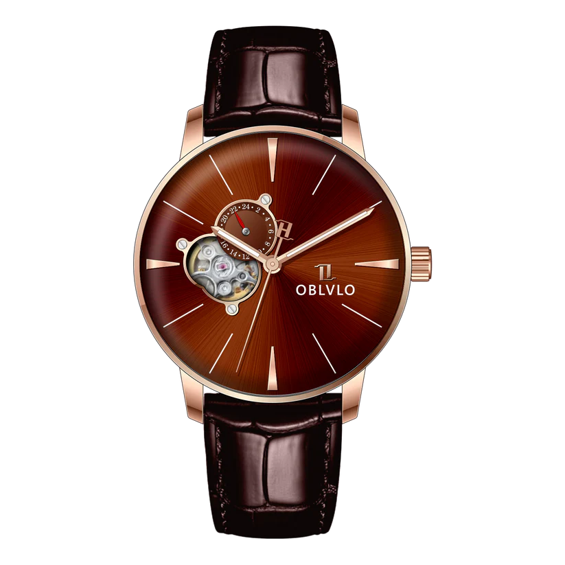 Automatic Victory Partial Skeleton Dial Dress Watch
