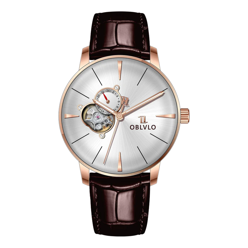Automatic Victory Partial Skeleton Dial Dress Watch