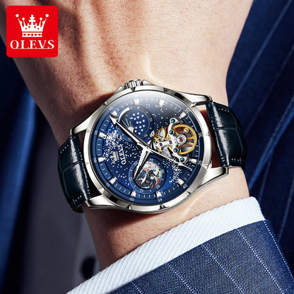 Automatic Mechanical Watch for Man Waterproof Luminous Moon Phase Fashion Dress
