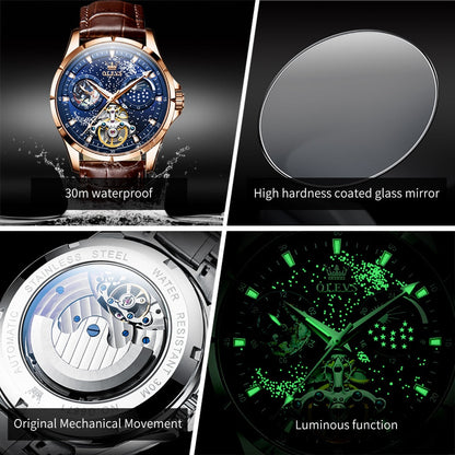 Automatic Mechanical Watch for Man Waterproof Luminous Moon Phase Fashion Dress
