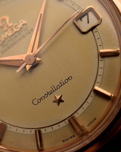 Omega Constellation Railroad 18k Rose 1960s