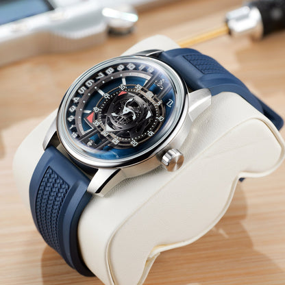Luxury Men's Automatic Unique Skeleton Watch - OBLVLO JM ROTOR Series