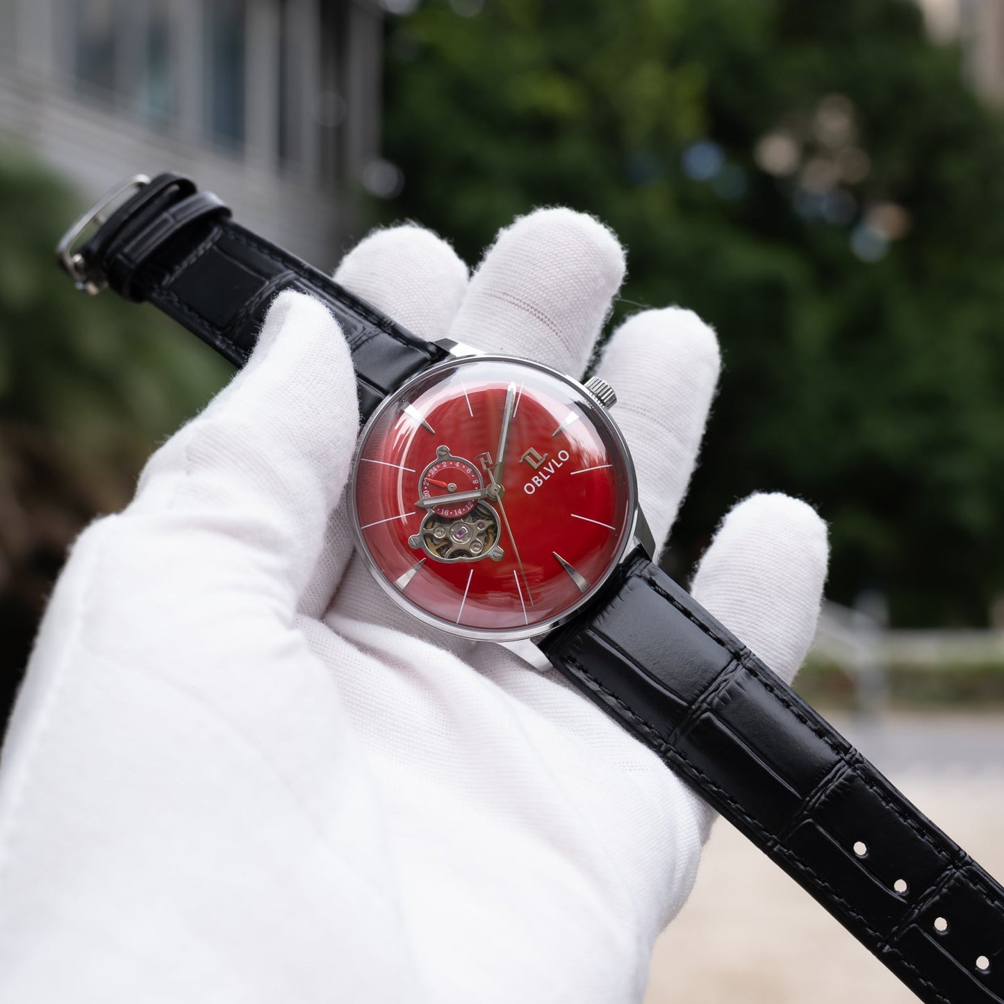 Automatic Victory Partial Skeleton Dial Dress Watch