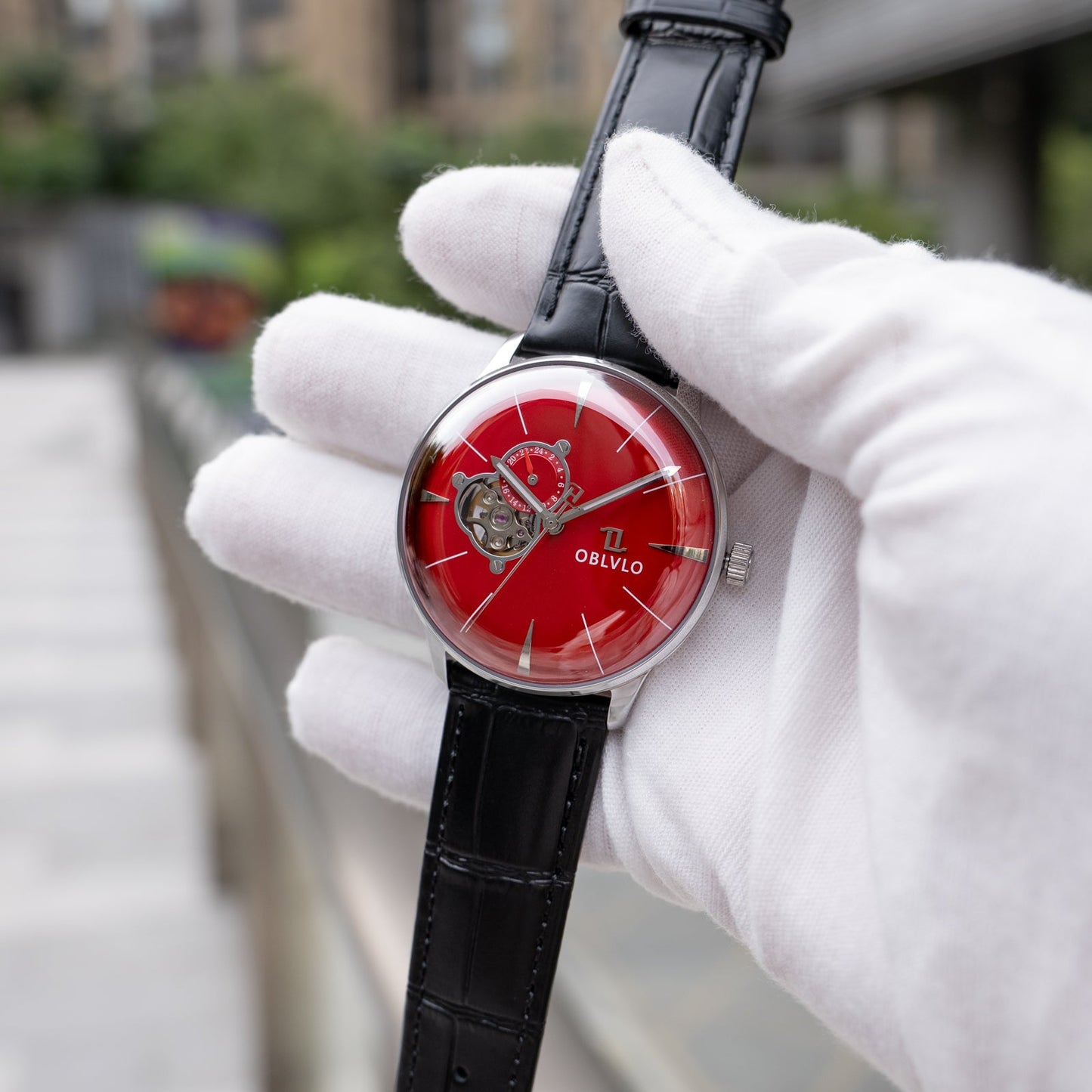Automatic Victory Partial Skeleton Dial Dress Watch