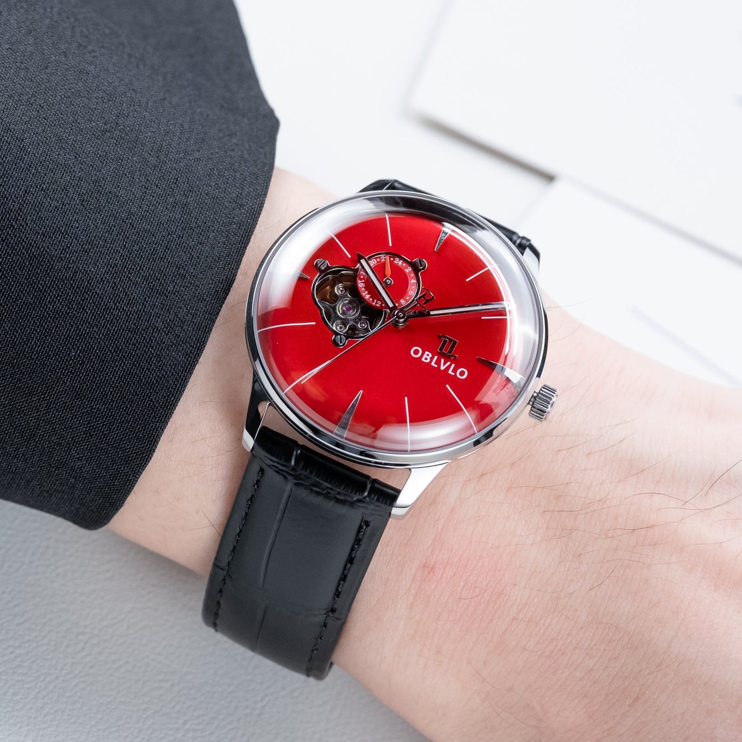 Automatic Victory Partial Skeleton Dial Dress Watch