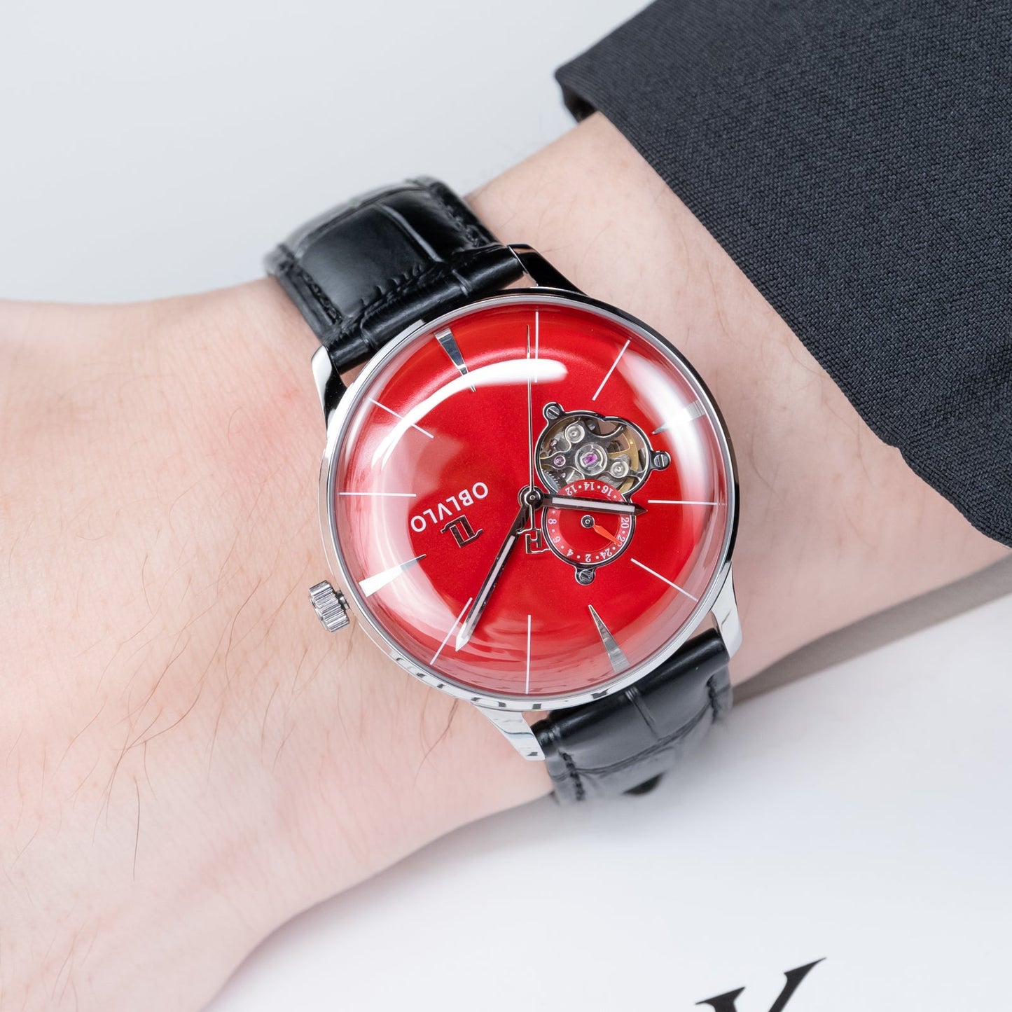 Automatic Victory Partial Skeleton Dial Dress Watch