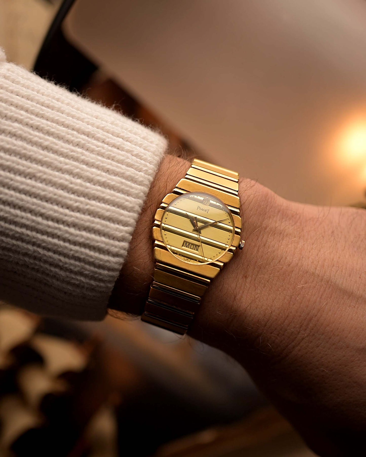 Golden Crest Day-Date Automatic Watch