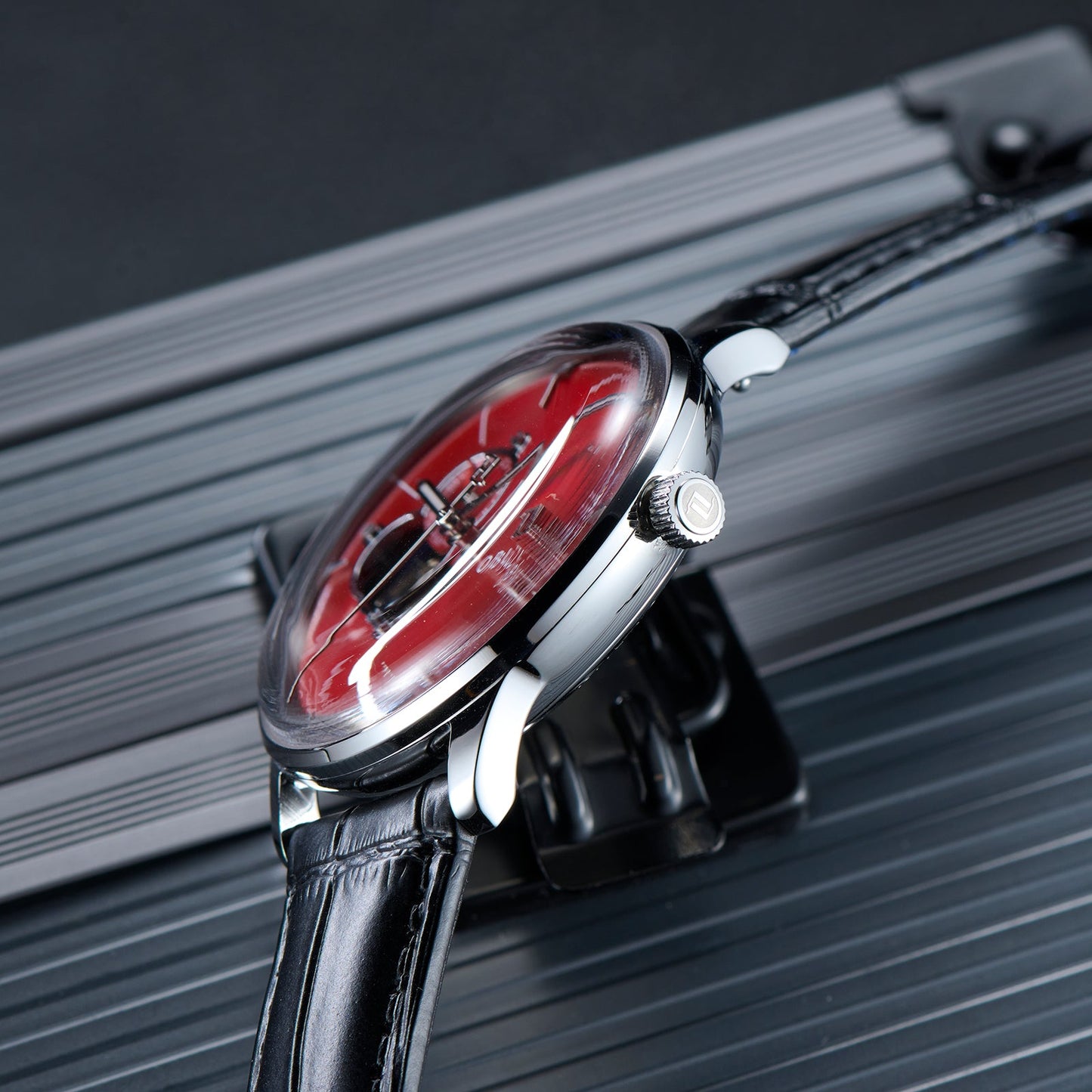 Automatic Victory Partial Skeleton Dial Dress Watch