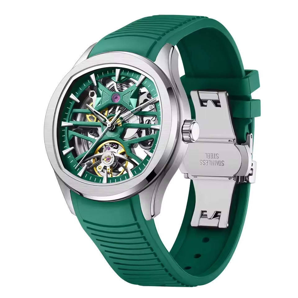Automatic Skeleton Men’s Watch – Steel Case & Strap