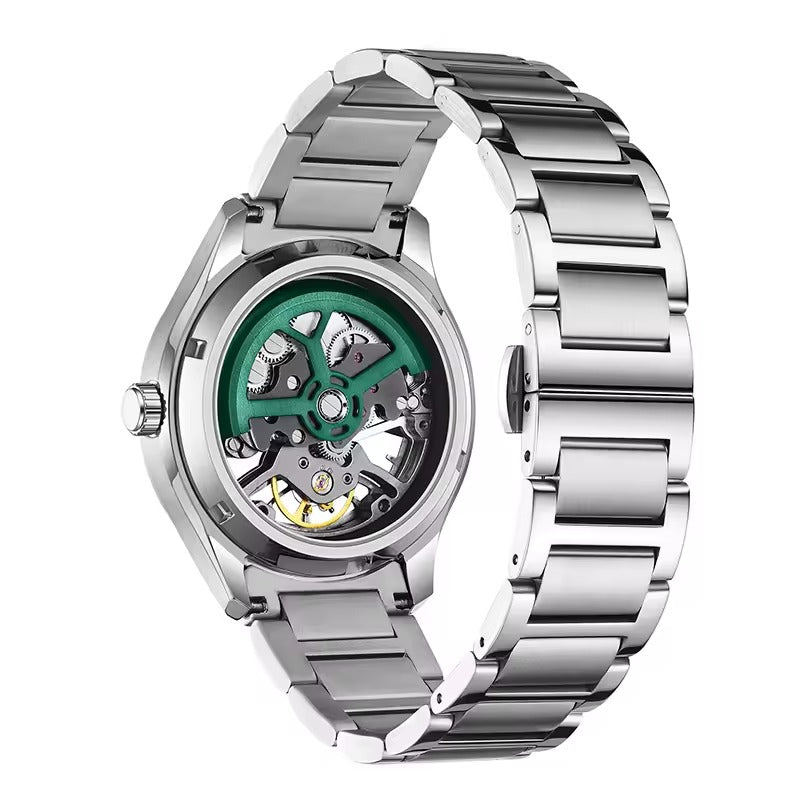 Automatic Skeleton Men’s Watch – Steel Case & Strap