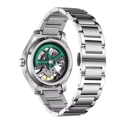 Automatic Skeleton Men’s Watch – Steel Case & Strap