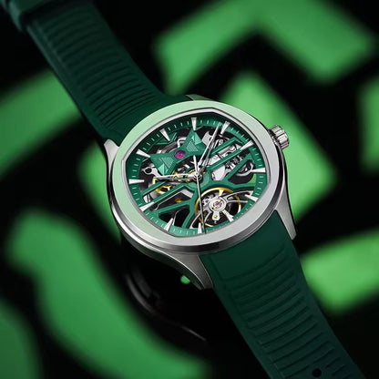 Automatic Skeleton Men’s Watch – Steel Case & Strap