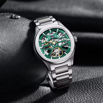 Automatic Skeleton Men’s Watch – Steel Case & Strap