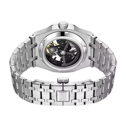 Luxury Automatic Skeleton Men’s Watch – Steel, Luminous, 30M