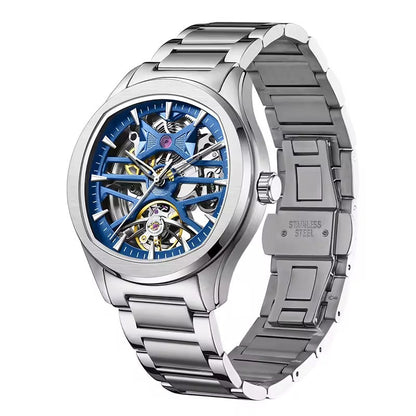 Automatic Skeleton Men’s Watch – Steel Case & Strap