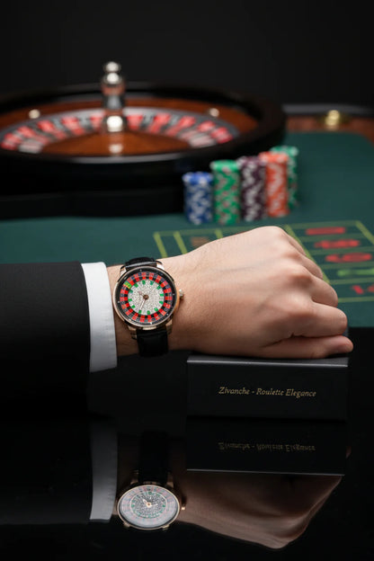 Casino Series Rose Gold Poker Roulette Automatic Watch