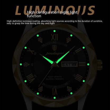 Men's Luxury Fashion Quartz Wrist Watch (Leather Belt)