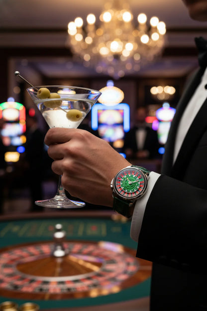 Casino Series Rose Gold Poker Roulette Automatic Watch