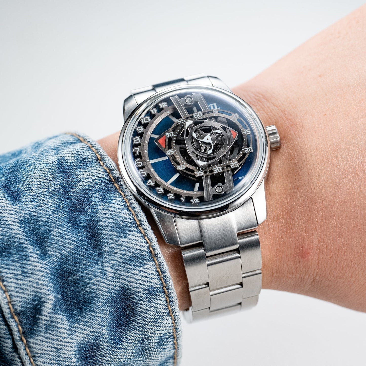 Luxury Men's Automatic Unique Skeleton Watch - OBLVLO JM ROTOR Series