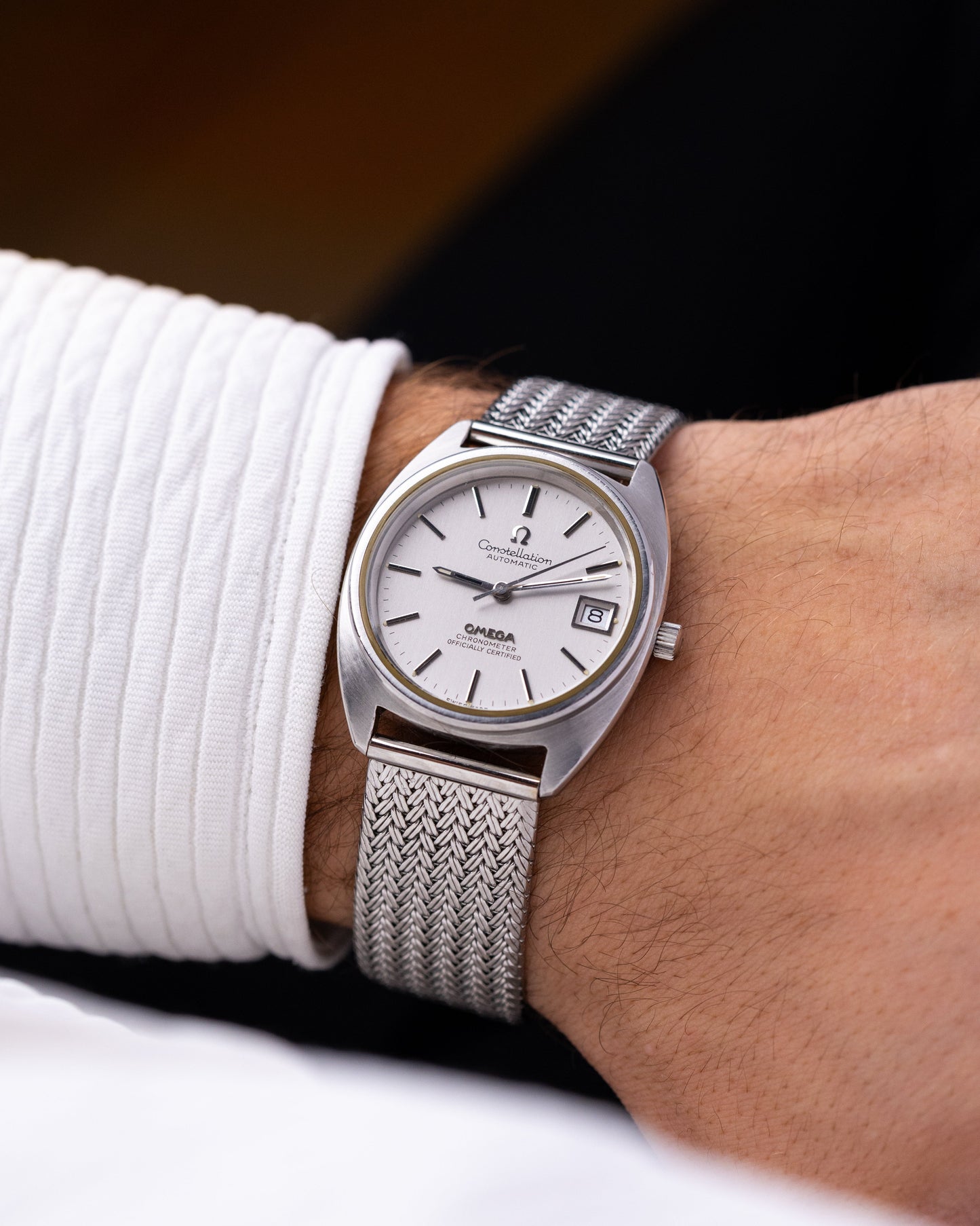 Vintage Omega Constellation Automatic Chronometer, C-shaped brushed case, Cal. 1011 from 1970's